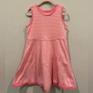 Hanna Andersson Pink and White Striped Casual Dress- size 5 110cm